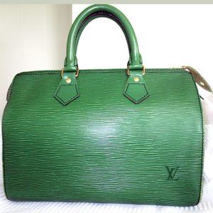 Gorgeous Louis Vuitton Epi Speedy 25 Green Super Clean!